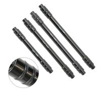 VIRELLO Adaptador de eje de bicicleta, 12 mm a 9 mm, liberación rápida, conversión para horquillas de 100/135/142/148 mm, aleación de aluminio con anillos de goma, color negro