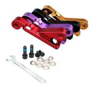 VIRELLO Adaptador de freno de bicicleta, CNCAlloySideMounttoFlatMounttoFlatMountcaliperShifterfor160 mm180 mm, compatible con HopeandCampagnolo, negro