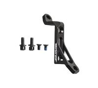 VIRELLO Adaptador de pinza de freno de bicicleta, montaje postplano para marco de 180 mm, rotación de 160 mm, aleación de aluminio con tornillos, color negro