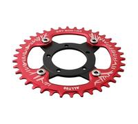 VIRELLO Adaptador de plato de bicicleta eléctrica 40/42T para motor de transmisión Bafang 01/02, rueda dentada de aleación de aluminio con tornillos, negro