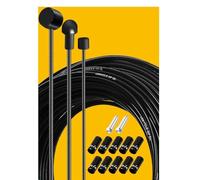 VIRELLO BikeBrakeGearCableSet,PTFEInnerOuterWireforMTBRoad,FrontRear 0.7m2.1mBlack