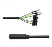VIRELLO Cable de extensión de 9 pines, resistente al agua, PTFEMotorConnectorWirefor ElectricBikeE-BikeScooter, resistente a altas temperaturas, negro, 70 cm