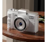 VIRELLO Cámara digital 4K, videocámara de enfoque automático de 64 MP con zoom de 16X, pantalla LCD de 3.0 pulgadas, cámara de vlogging de modo manual para YouTube, color negro