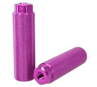 VIRELLO Clavijas de aleación de aluminio, antideslizantes, para bicicletas de carretera, montañas, ejes de 3/8 pulgadas, diseño de cilindro moleteado, 100 x 28 mm, color negro