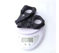 VIRELLO CNC 6061 - Tallo de bicicleta, elevador de aleación MTB de 35 mm para manillar de 31,8 mm, vástago fijo de doble cara resistente, color negro