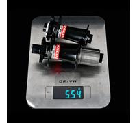 VIRELLO D981/982 - Juego de bujes de freno de disco para bicicleta de carretera, 28 agujeros de aleación de aluminio con rodamientos sellados, eje pasante de 100 x 12/142 x 12 mm para ciclismo, color