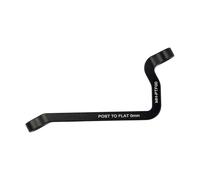 VIRELLO DiscBrakeCaliperAdapter, aleación de aluminio, convertidor de montaje plano para bicicleta de carretera, 160 mm, 180 mm, tamaño del rotor con pernos, color negro