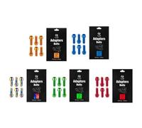 VIRELLO DiscBrakeCaliperFixingBolts, 6 unidades, M6 x 18 mm, tornillos para bicicleta con arandelas revestidas de PVD para MTBRoadCycling, rojo, naranja, verde y azul
