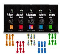 VIRELLO DiscBrakeCaliperFixingBolts, 6 unidades, M6 x 18 mm, tornillos para bicicleta con revestimiento de PVD para montaje seguro de manivela, rojo, naranja, verde y azul