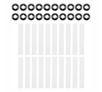 VIRELLO Fundas de rodillo silenciosas para puerta de garaje, ABS reductor de ruido y revestimientos de bisagra de acero inoxidable para un funcionamiento suave, diámetro interior de 11 mm, kit de