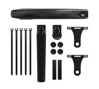 VIRELLO Guardabarros para bicicleta, cobertura extendida para bicicleta de carretera MTB, protector de rueda delantera y trasera ajustable para neumáticos de menos de 38 mm, color negro