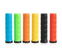 VIRELLO LockOnBikeGrips, empuñaduras de goma MTBcon anillo de bloqueo de aleación de aluminio, peso ligero de 134 mm, puños para barras de 22,2 mm, color negro