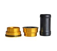 VIRELLO Press-FitHollowBottom BracketforBB9286-92 mm, 24 mm, compatible con eje de manivela, rodamiento sellado, taza MTBRoadBikeCup, aleación de aluminio, diseño ligero con junta, color negro