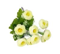 VIRELLO Ramo de flores de seda, flores artificiales de 42 cm para decoración del hogar, boda, fiesta, arreglo floral realista en rosa oscuro