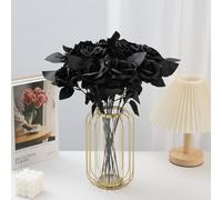 VIRELLO Ramo de rosas de seda de franela, arreglo floral artificial para decoración de bodas, decoración del hogar, regalo del día de San Valentín, accesorio de fotografía, larga duración, no se