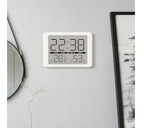 VIRELLO Reloj despertador digital LCD magnético ultradelgado, diseño delgado de 10 mm con pantalla de temperatura y humedad, retroiluminación suave para dormitorio