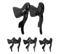 VIRELLO RoadBikeShiftLeverforLTWOOR2R3R5R7, aleación de aluminio, ABS, kit de cambio con cables, 7-9 velocidades, izquierda, derecha, color negro