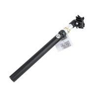 VIRELLO Tija de sillín de bicicleta, aleación de aluminio, amortiguador, para bicicleta eléctrica MTB, 27,2/31,6 x 350 mm, con adaptador para 28,6-33,9 mm, dureza ajustable, color negro