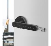 VIRELLO Tuya - Cerradura de manija inteligente, cerradura de puerta WiFi con huella dactilar con apertura de un solo agarre, entrada sin llave a través de aplicación, contraseña, tarjeta para