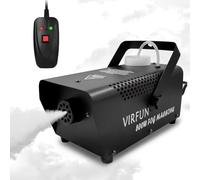 VIRFUN Máquina automática de niebla, máquina de humo con control remoto con cable para fiestas, Halloween, bodas y efectos de escenario, 500 W y tanque de 500 ml