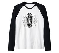 Virgen De Guadalupe. Bendita Eres Entre Las Mujeres Camiseta Manga Raglan