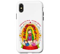 Virgen de Guadalupe Cartoon Mexican Culture Religious Faith Carcasa para iPhone X/XS