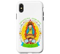 Virgen de Guadalupe Cartoon Mexican Culture Religious Faith Carcasa para iPhone X/XS
