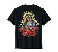 Virgen de Guadalupe Rosas Rojas Señora Católica de Guadalupe Camiseta