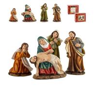 Virgen de la Piedas hijo Jesucristo 4 figuras 8 cm. resina set Semana Santa