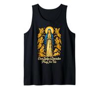 Virgen de Lourdes Oración Fe Católica Espiritual Camiseta sin Mangas