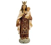 Virgen del Carmen figura 30 cm. escultura patrona de los marineros