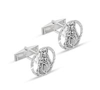 Virgen del Rocío Gemelos Plata Ley 925m macizos 23mm. calados cerco tallado