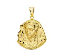 Virgen Esperanza Macarena de Sevilla Colgante Oro 18k unisex 24mm. silueta