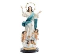 Virgen Inmaculada Concepción Figura 30 cm. Escultura ángeles Corona Metal