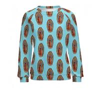 Virgen María 3D Impresión Sudaderas Mujeres Casual Manga Larga Sudaderas Mangas Raglan Pullovers Harajuku Tops Ropa Femenina