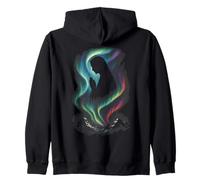 Virgen María Aparición Aurora Boreal Fe Cristiana Sudadera con Capucha