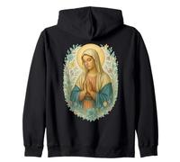 Virgen María Católica - Oración del Rosario Sudadera con Capucha