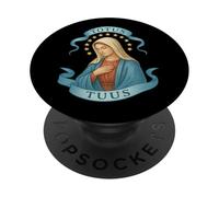 Virgen María Católica: Toda Tuya PopSockets PopGrip Adhesivo