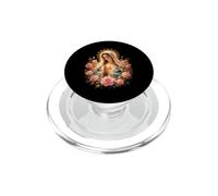 Virgen María Corazón Rosas Icono Devocional Católico PopSockets PopGrip para MagSafe