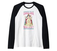 Virgen María De La Candelaria, Madre De Luz Y Esperanza Camiseta Manga Raglan
