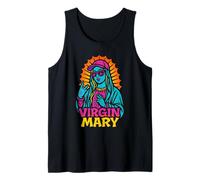Virgen María Hip Hop - Divertida fe Cristiana Colorida Camiseta sin Mangas