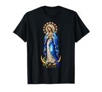 Virgen María Inmaculada Concepción Gótico Mosaico Icono Arte Camiseta