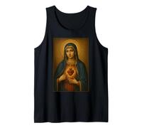 Virgen María | Inmaculado Corazón de María | Icono católico Camiseta sin Mangas