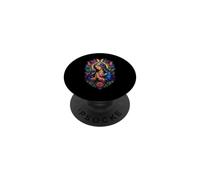 Virgen María Mariposa Rosa Catedral Gótica Icono Sagrado PopSockets PopGrip Adhesivo