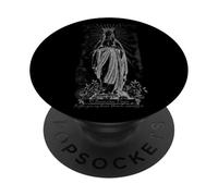 Virgen María Nuestra Señora de Lourdes Virgen Inmaculada, PopSockets PopGrip Adhesivo
