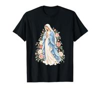 Virgen María Oración Católica y Devoción Mariana Camiseta gráfica económica