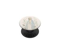 Virgen María Oración Fe Arte Botánico Floral PopSockets PopGrip Adhesivo