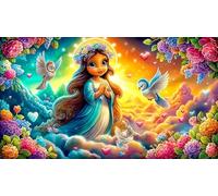 Virgen María Puzzle de 1000 Piezas para Adultos Juegos de Puzzles estimulantes Decoración 75x50cm/1000pcs