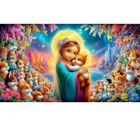 Virgen María Puzzle de 1000 Piezas para Adultos Juegos educativos clásicos para la Familia 38x52cm/1000pcs