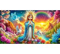 Virgen María Puzzle para Adultos 1000 Piezas Juego desafiante Juego Educativo relajación Puzzle para Adultos y niños Idea 38x52cm/1000pcs